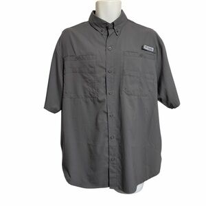 Columbia PFG Men's Charcoal Button Down Shirt